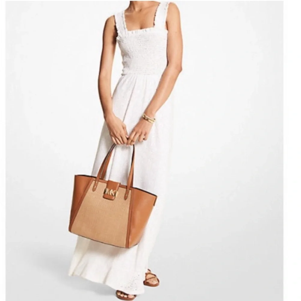 Michael Kors white eyelet paisley maxi dress XS - Picture 2 of 7